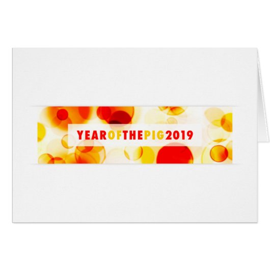 Jaar van de Varkens 2019 Bokeh Banner (Voorkant Horizontaal)