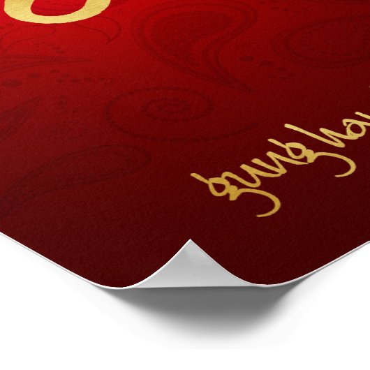 Jaar van de Varkens 2019 - Chinees nieuwjaar Poster (Hoek)