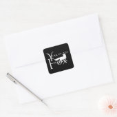 Jaar van de vos vierkante sticker (Envelop)