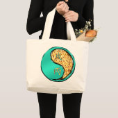 Jaar van de Vuur Hond Grote Tote Bag (Voorkant (product))