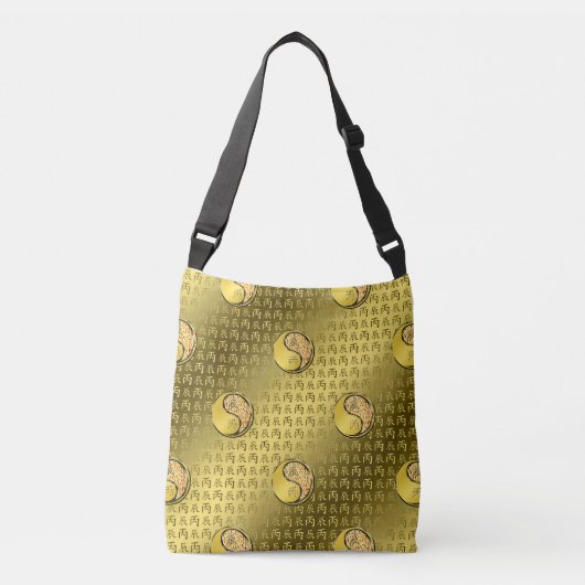 Jaar van de vuurdraak crossbody tas (Voorkant)