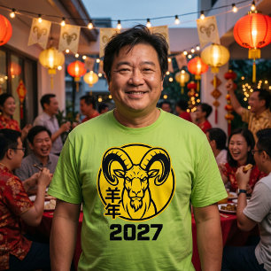 Jaar Van De Vuurgeit 2027 Chinees Nieuwjaar Shirt