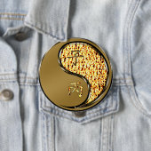 Jaar van de vuurkoers ronde button 4,0 cm (In situ)