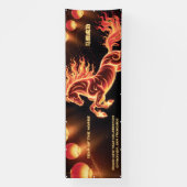 Jaar van de Vuurpaard Chinese Feeststraat Spandoek (Verticaal)