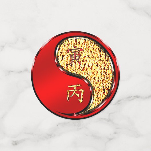 Jaar van de Vuurtijger Confetti (Kleine voorkant)