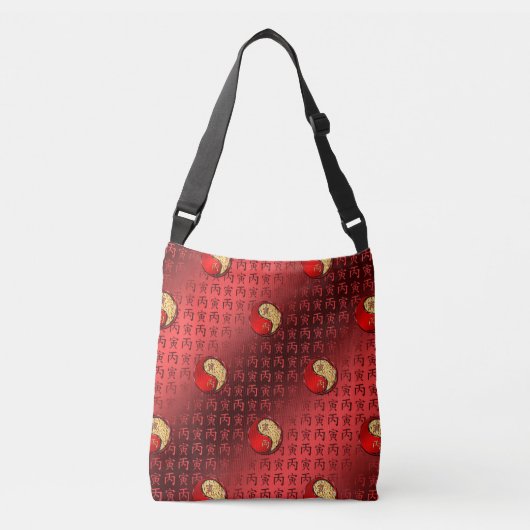 Jaar van de Vuurtijger Crossbody Tas (Voorkant)