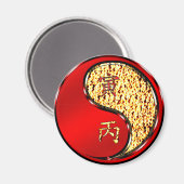 Jaar van de Vuurtijger Magneet (Voorkant / Achterkant)