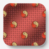 Jaar van de Vuurtijger Papieren Bordje (Voorkant)