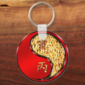 Jaar van de Vuurtijger Sleutelhanger (Achterkant)