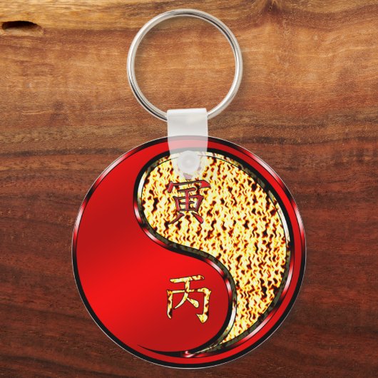 Jaar van de Vuurtijger Sleutelhanger (Achterkant)