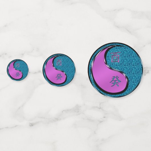 Jaar van de Water Rooster Confetti (Voorkanten)