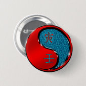 Jaar van de Water Tijger Ronde Button 5,7 Cm (Voorkant /achterkant)