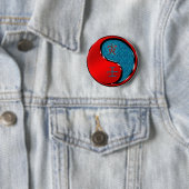Jaar van de Water Tijger Ronde Button 5,7 Cm (In situ)