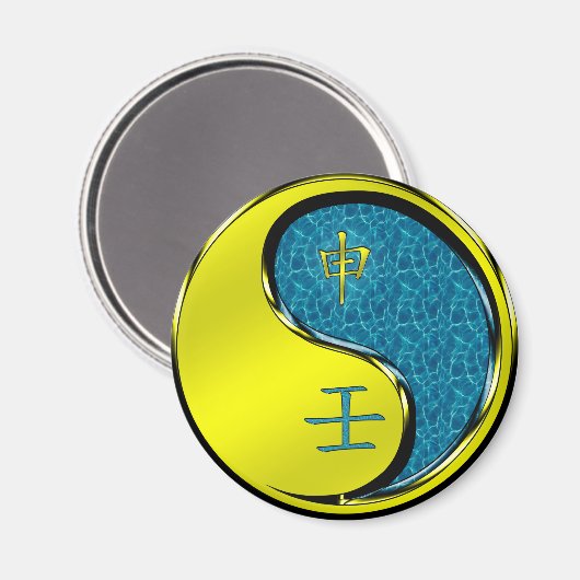 Jaar van de wateraap magneet (Voorkant / Achterkant)