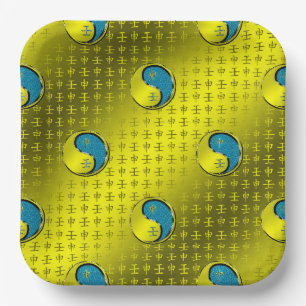 Jaar van de wateraap papieren bordje