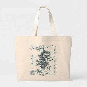 Jaar van de waterdraak 2012 grote tote bag