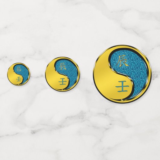 Jaar van de waterdraak confetti (Voorkanten)