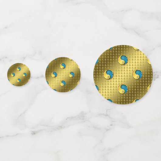 Jaar van de waterdraak confetti (Achterkanten)