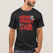 Jaar van de waterrabbijn 2023 Chinese Zodiac Manne T-shirt (Voorkant)