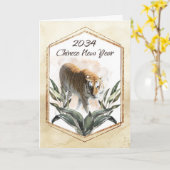 Jaar van de Waterverf van het Chinese nieuwjaar 20 Kaart (Gele Bloem)