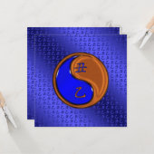 Jaar van de Wood Ox Kaart (Voorkant / Achterkant in situ)