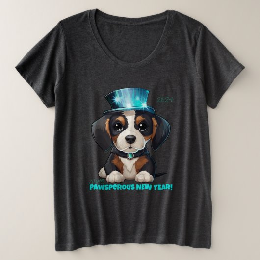 Jaar van de Woofs! Grote Maat T-shirt (Design voorkant)