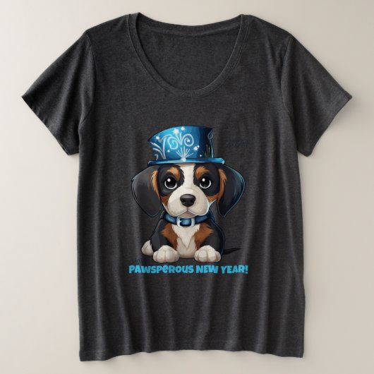 Jaar van de Woofs! Grote Maat T-shirt (Design voorkant)