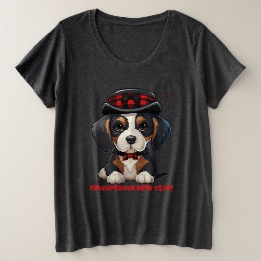 Jaar van de Woofs! Grote Maat T-shirt (Design voorkant)