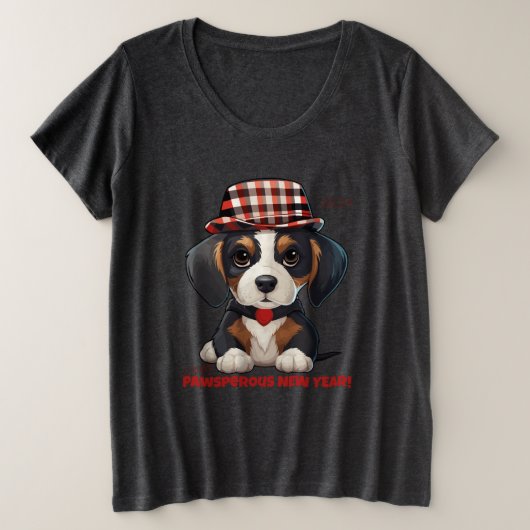 Jaar van de Woofs! Grote Maat T-shirt (Design voorkant)