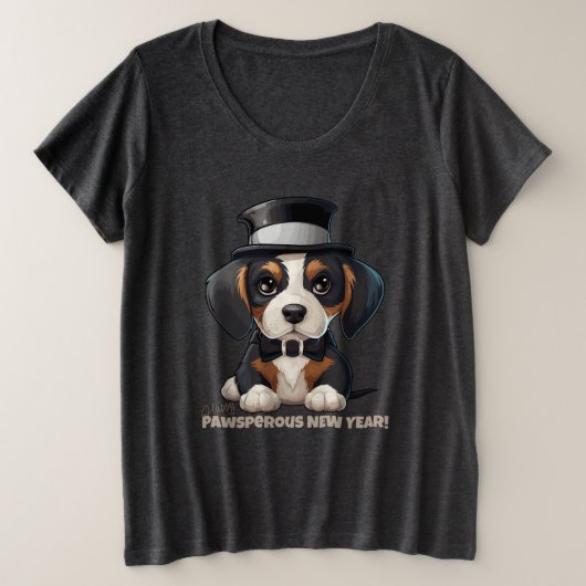 Jaar van de Woofs! Grote Maat T-shirt (Design voorkant)