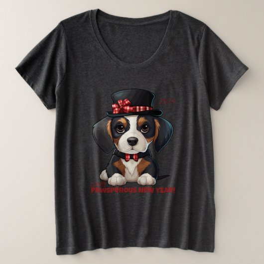 Jaar van de Woofs! Grote Maat T-shirt (Design voorkant)