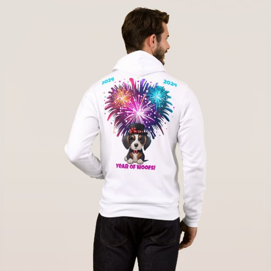 Jaar van de Woofs! Hoodie (Achterkant volledig)