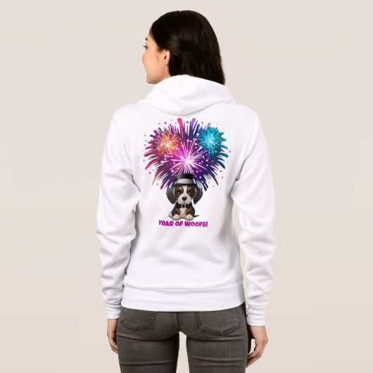Jaar van de Woofs! Hoodie (Achterkant volledig)