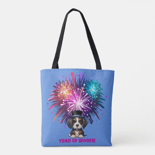 Jaar van de Woofs! Tote Bag (Achterkant)