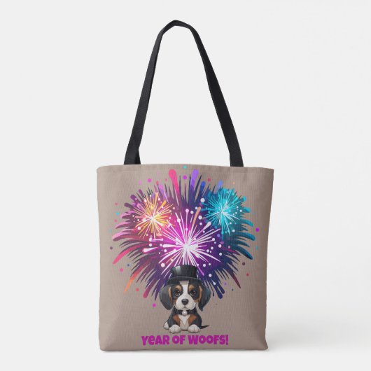 Jaar van de Woofs! Tote Bag (Achterkant)