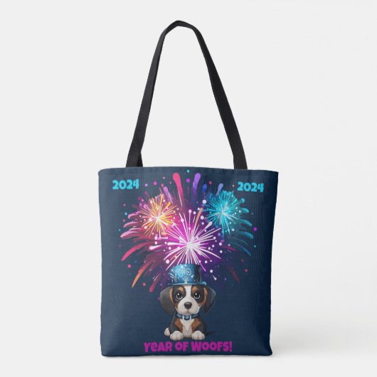 Jaar van de Woofs! Tote Bag (Achterkant)