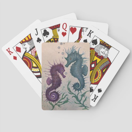 Jaar van de Zeepaarden Pokerkaarten (Achterkant)