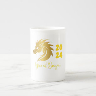 Jaar van Dragon 2024 Porselein Kop