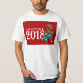 Jaar van dubbele blootstelling Dog 2018 T-shirt (Voorkant)