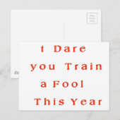 Jaar van groei? – Ik durf dit jaar een dwaas te tr Briefkaart (Voorkant / Achterkant)