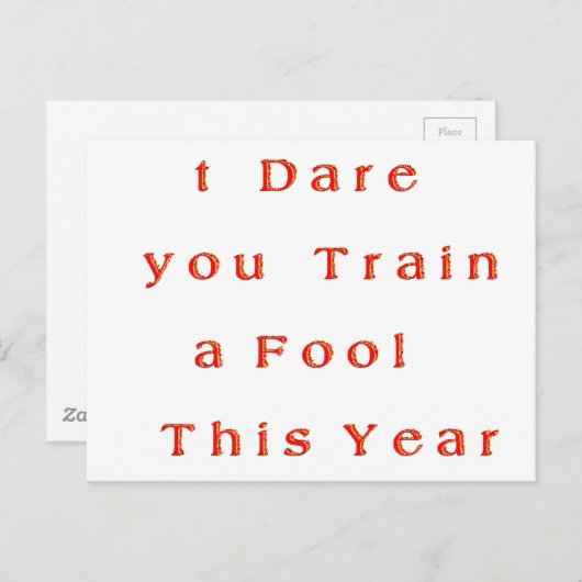 Jaar van groei? – Ik durf dit jaar een dwaas te tr Briefkaart (Voorkant / Achterkant)