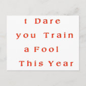 Jaar van groei? – Ik durf dit jaar een dwaas te tr Briefkaart (Voorkant)