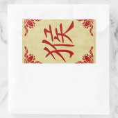 jaar van het apenchinese symbool rechthoekige sticker (Tas)