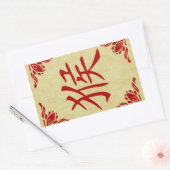 jaar van het apenchinese symbool rechthoekige sticker (Envelop)