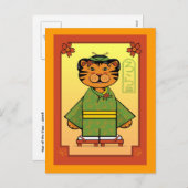 Jaar van het Briefkaart van de Tijger (Voorkant / Achterkant)