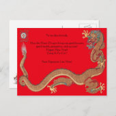 Jaar van het Briefkaart van het Nieuwjaar van de (Voorkant / Achterkant)