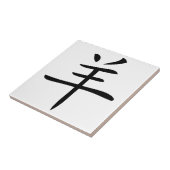 jaar van het chinees geit tegeltje (Zijkant)
