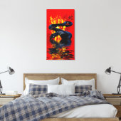 Jaar van het Chinese nieuwjaar van de zwarte slang Canvas Afdruk (Insitu (Slaapkamer))