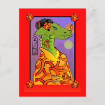 Jaar van het Dragon Briefkaart