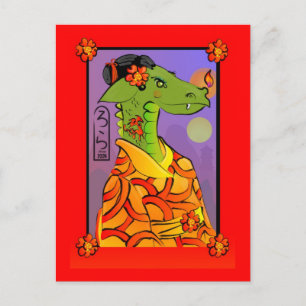 Jaar van het Dragon Briefkaart